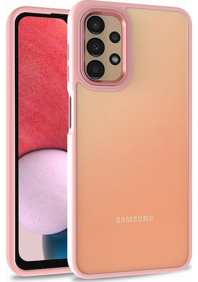 Mobilteam Galaxy Uyumlu A13 4g Kılıf Flora Kapak - Rose Gold Rose Gold