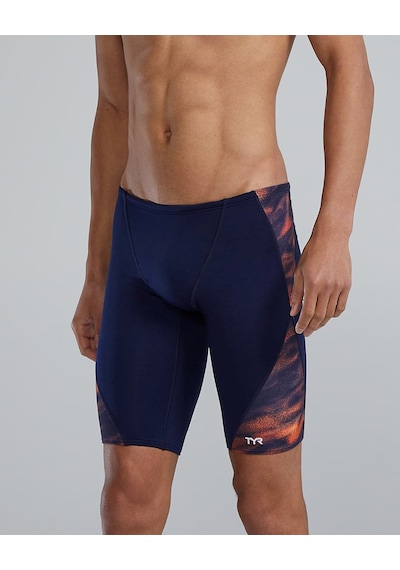 Tyr Durafast Elite Men's Blade Splice Jammer Swimsuit - Soren Lacivert - Turuncu