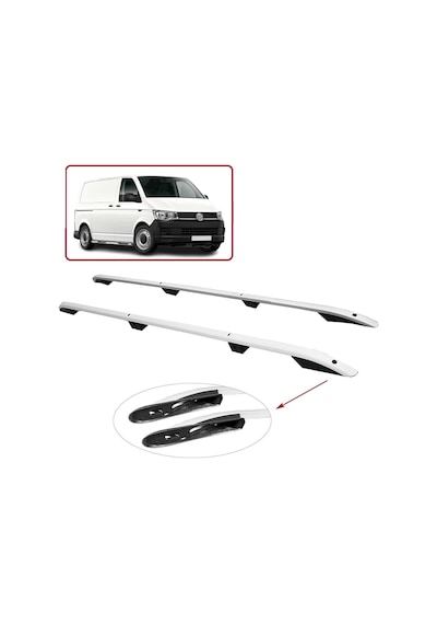 Vw Transporter  T5 T6 T7 T8 Tavan Çıtası Port Bagaj Taşıyıcı Uzun Gri 2004 / 2024