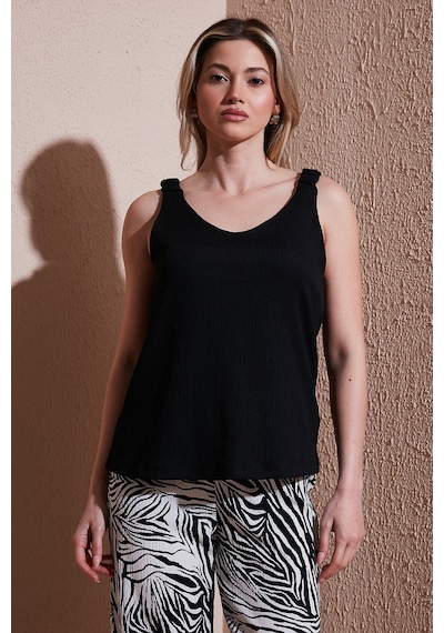Fashion Friends Bayan Bluz 25y0513k1 Siyah Siyah