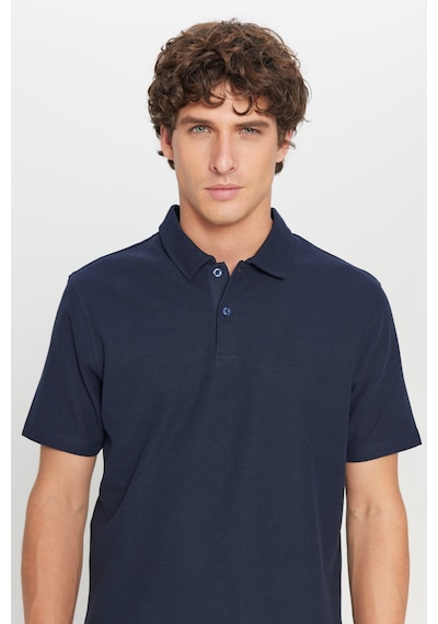 AC&Co / Altınyıldız Classics Erkek Lacı %100 Pamuk Slim Fit Dar Kesim Polo Yaka Jakarlı Triko Tişört Lacı