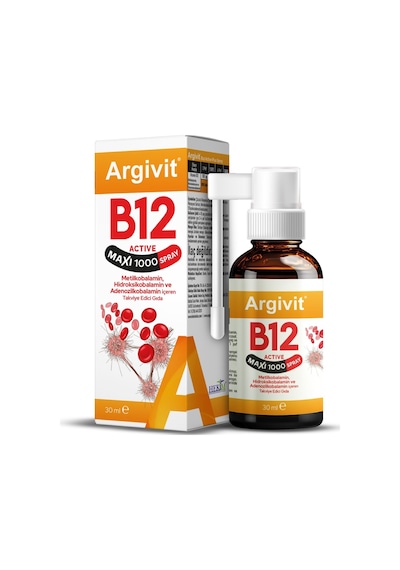 Argivit Vitamin B12 Active Maxi Sprey 30 Ml