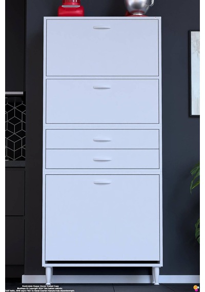 Irmak 85 Cm Çift Kapaklı 2 Çekmeceli 2 Göz Sepetli Çok Amaçlı Mutfak Kiler Banyo Dolabı 85x181x32 Cm Beyaz Irmak 85 Cm Çift Kapaklı 2 Çekmeceli 2 Göz Sepetli Çok Amaçlı Mutfak Kiler Banyo Dolabı 85x181x32 Cm Beyaz