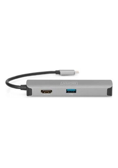 Digitus Da-70891 Usb Tip C 5port Usb-c Dock, 5 Port X Usb 3.0 Port 2 X Kart Okuyucu Sd-mic