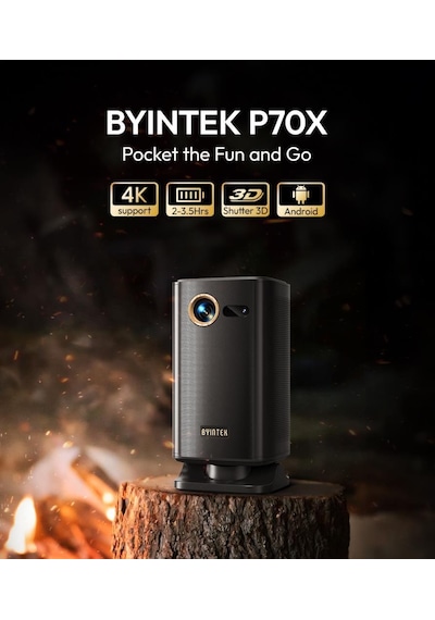 Byintek P70X 1080p Full HD 300ANSI Taşınabilir DLP Mini Projeksiyon Cihazı - TOF Lazer Otomatik Odaklamalı, Entegre 10000 mAh Bataryalı Byintek P70X 1080p Full HD 300ANSI Taşınabilir DLP Mini Projeksiyon Cihazı - TOF Lazer Otomatik Odaklamalı, Entegre 10000 mAh Bataryalı
