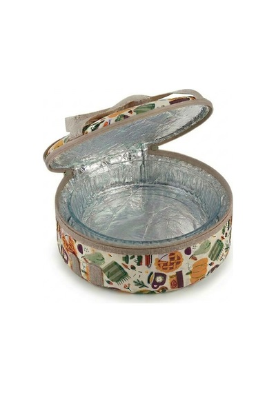 Borcam Termal Çantası-yemek Çantası-30 Cm Yuvarlak-351 Çok Renkli