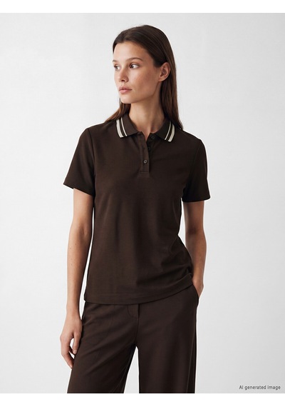 Lcw Modest Kahverengi Soft Touch Kadın Tişört