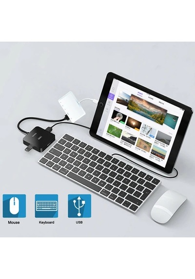 Ally 5in1 Lightning Hdmı Dijital Av Adaptör+ Otg Usb Hub Kamera Tf Sd Okuyucu- 5775 Beyaz
