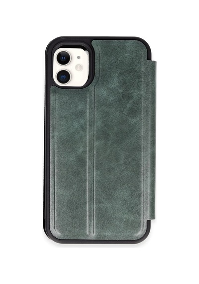 Muratech Newface Apple Uyumlu iPhone 11 Kılıf Flip Cover - Koyu Yeşil