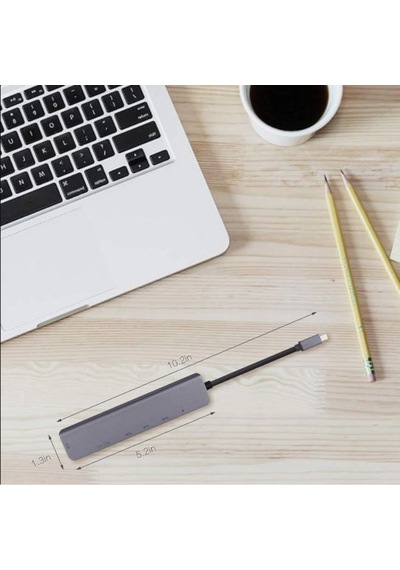 7 In 1 Sd Usb Type-C Hub Hdmı Girişli Apple Uyumlu MacBook Çevirici Çoklayıcı (537171036)
