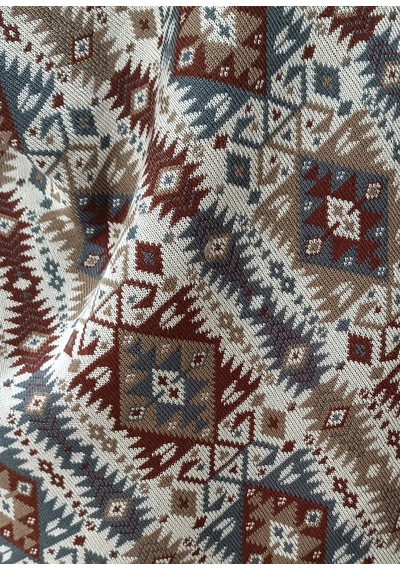 Uludağ Triko Kadın Taş Etnik Desenli Kilim Şal