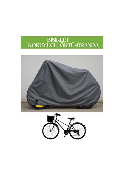 Gri Kilit Uyumlu Bisiklet Brandası, Bisiklet Koruma Örtüsü, 4 Mevsim Koruma