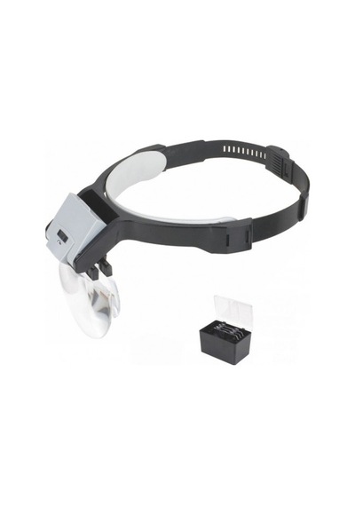 Özel Seri Hobi Ürün Aksesuar Lens Takmalı 5 Lenslı Led Lambalı Şapka Tip Büyüteç