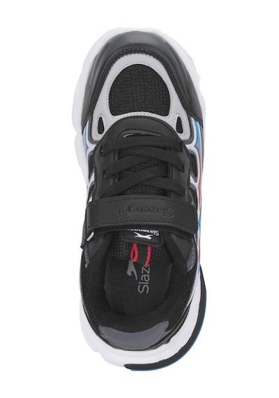 Slazenger Kufa I Unisex Çocuk Cırt Cırtlı Siyah / Gri Günlük Spor Ayakkabısı Gri - Siyah