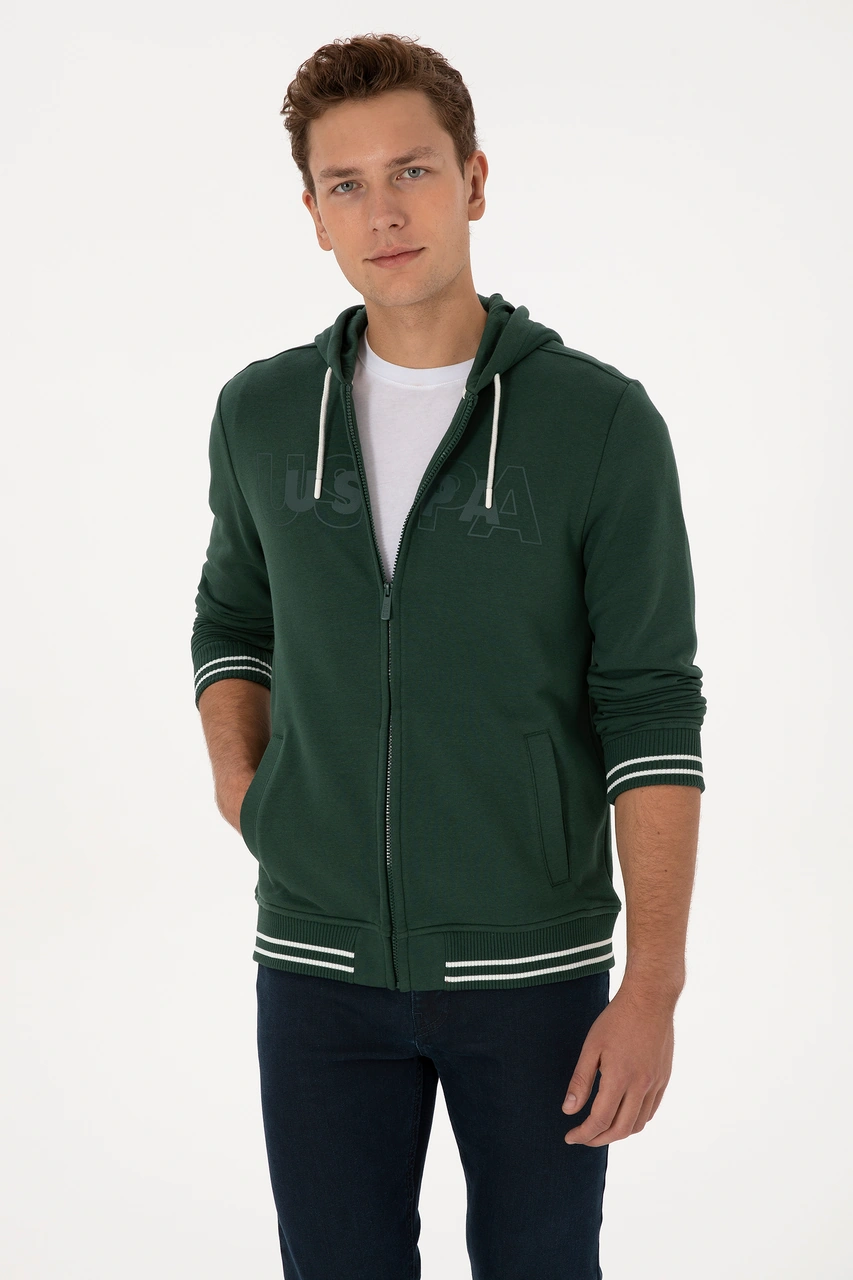 U.s. Polo Assn. Erkek Koyu Yeşil Hırka Örme 50316355-vr079 Koyu Yesıl