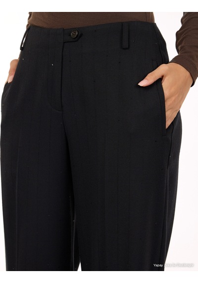 Yargıcı Düz Normal Bel Pantolon 26kkpn3031x 001 Siyah