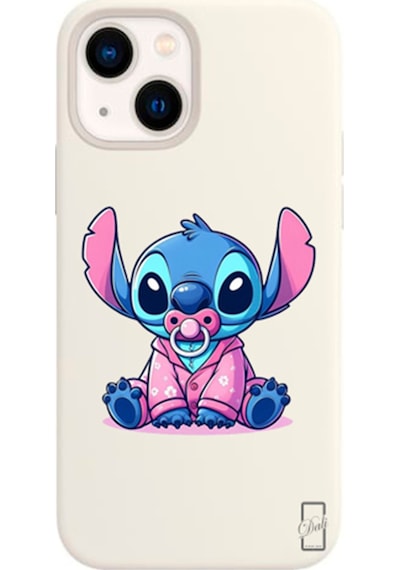 Apple Uyumlu iPhone 13 Beyaz Lansman Kılıf Baby Stich