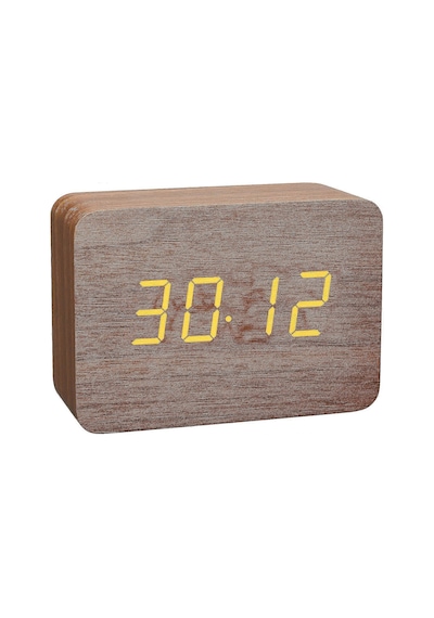 Tfa Dostmann Design Funk-wecker Holz-optik Clocco'da, 60.2549.08, Kunststoff, Braun/turuncu High Quality En Iyi Kalite Aydınlatma