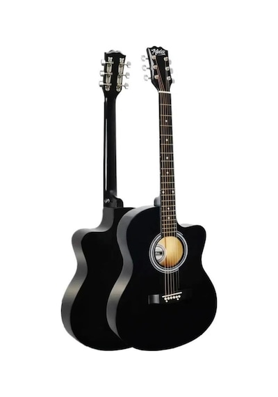 Midex Rg-540bk Kaliteli Kesik Kasa Siyah 40 İnç Akustik Gitar Seti 4/4 Yetişkin