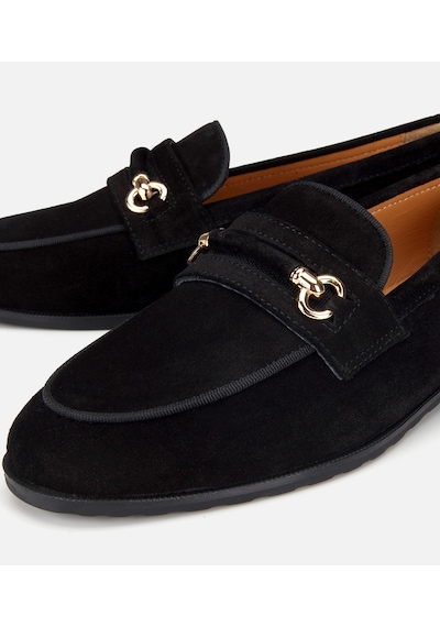 Hotiç Kadın Süet Deri Siyah Tokalı Klasik Loafer 01ayh321330a100 01ayh321330a100