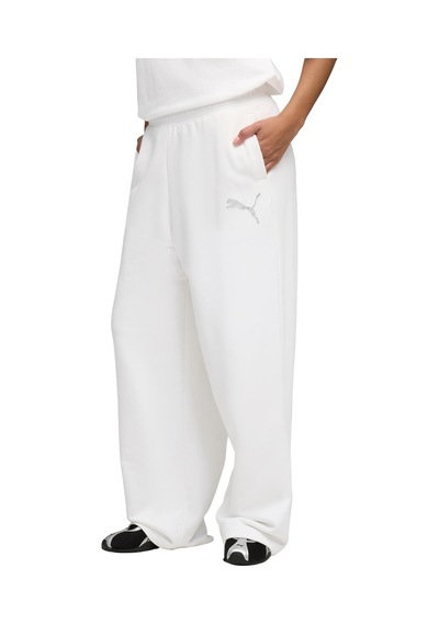 634567-02 Puma Ess Graphıc Bedazzled Pants Kadın Eşofman Altı Beyaz 634567-02 Beyaz