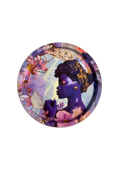 Premium 35cm Metal Yuvarlak Tepsi Özel Tasarım