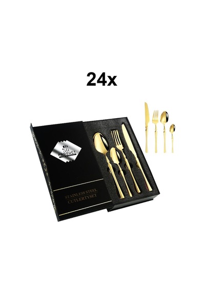 Paslanmaz Çelik 6 Kişilik Yemek Kaşık Çatal Bıçak Seti Cin738sr