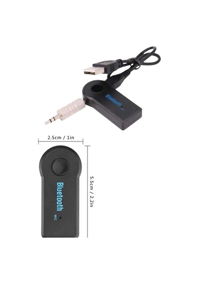 Hubrendy  Bluetooth Araç Kiti Aux Çıkışlı Telefon Müzik Alıcı Tüm Cihazlara Uyumlu
