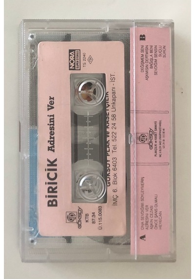 Biricik Adresini Ver Kaset Orjnal Dönem Kağıt Baskı Kaset