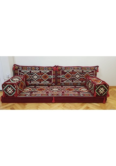 Coton Şark Köşesi Minder Takımı Bordo