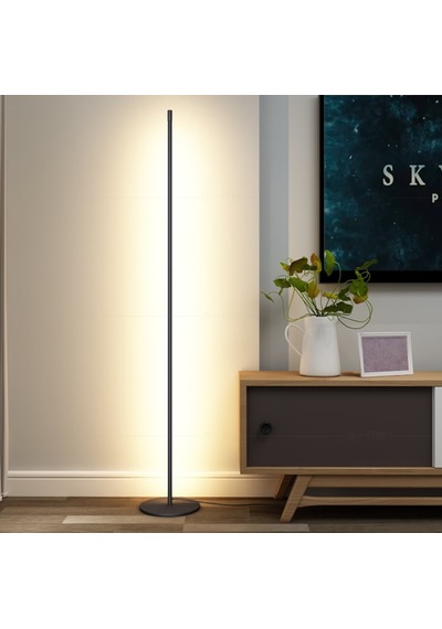 Düz 3 Renk Işık 150 CM Antrasit Gövde Lambader