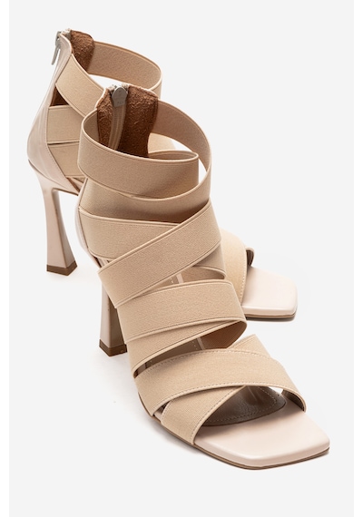 Luvishoes Vejle Bej Lastikli Arkadan Fermuarlı Önü Açık Kadın İnce Topuklu Ayakkabı Bej Luvishoes Vejle Bej Lastikli Arkadan Fermuarlı Önü Açık Kadın İnce Topuklu Ayakkabı Bej