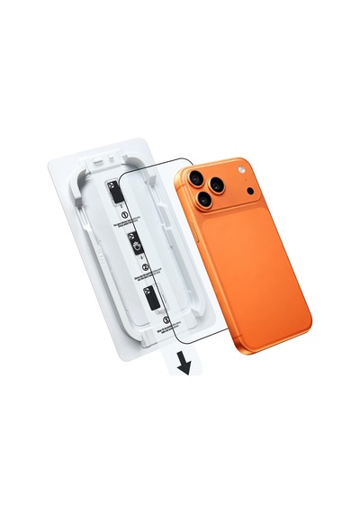 Klasse Magıc-box İphone 15 Pro Max Ekran Koruyucu Cam Tozsuz Hizalama Tam Kaplama 9h Kırılmaz & Çizilmez