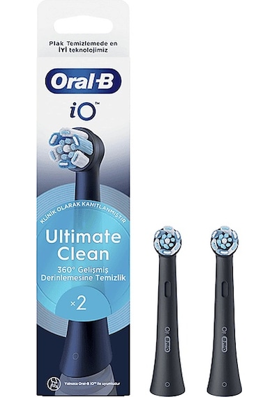 Oral B Io Clean 2'li Diş Fırçası Yedek Başlık Siyah