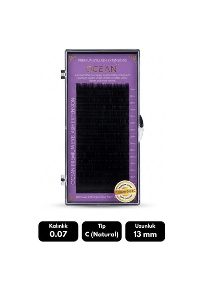 Ocean 0.07c Natural Kıvrım 13 Mm Soft Eyelash Doğal İpek Kirpik 16'lı