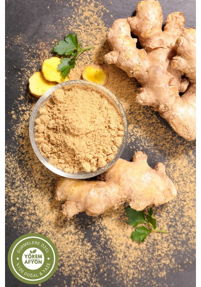Yörem Afyon Sağlık Dostu Besin Değeri Korunarak Öğütülmüş Toz Zencefil Zingiber Officinale 60gr