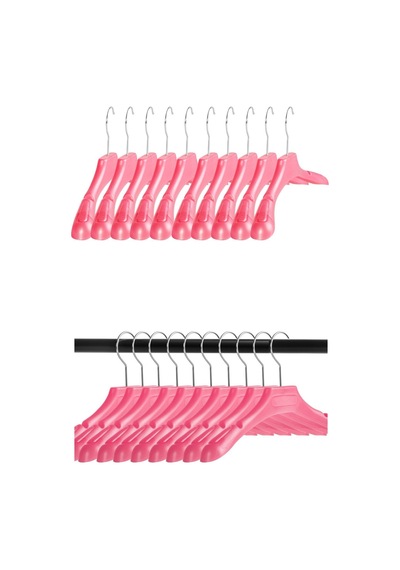 Pembe Plastik 30 Cm Çocuk Askısı Çocuk Elbise Askısı Çocuk Kıyafet Askısı Plastik Pembe Diğer