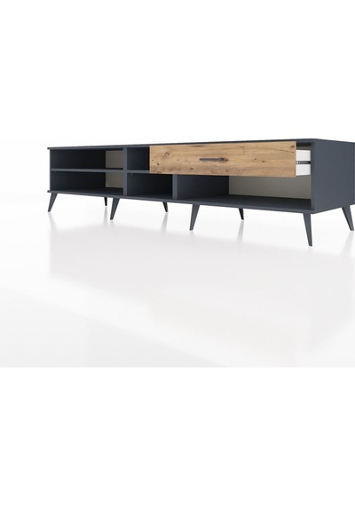 Kronos Tv Ünitesi 2 Raflı Tek Çekmeceli 220x59x51 Antrasit-antrasit/çam Antrasıt/atlas Çam - Antrasıt Kronos Tv Ünitesi 2 Raflı Tek Çekmeceli 220x59x51 Antrasit-antrasit/çam Antrasıt/atlas Çam - Antrasıt