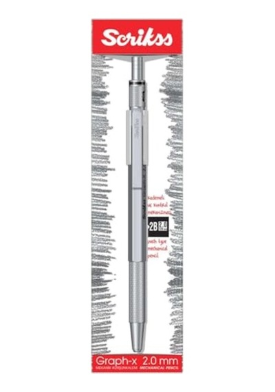 Scrikss Office Graphx Mekanik Kurşun Kalem Kurşun Gri 2 Mm .