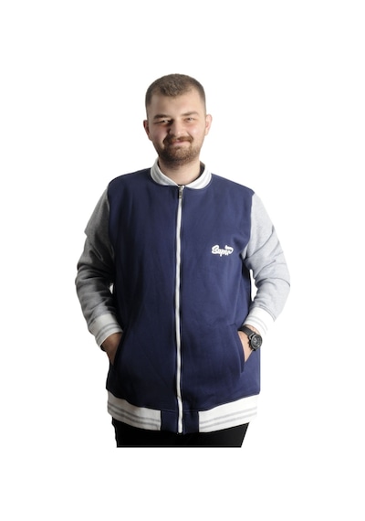 Mode Xl Büyük Beden Erkek Kolej Mont Süper 22614 İndigo Grimelanj İndigo