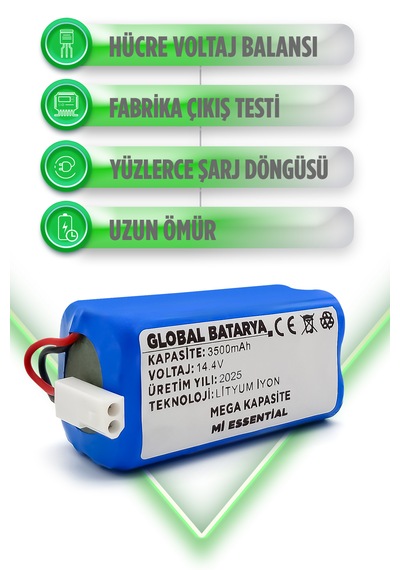 Xiaomi Mop Essential Batarya Mjstg1 3500mah Mega Kapasite