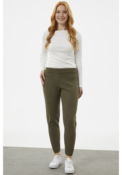 Sementa Jogger Rahat Kalıp Triko Pantolon - Haki 001