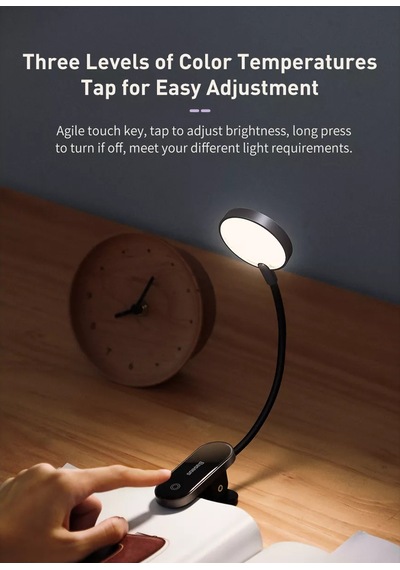 Baseus Baseus Klipsli Led Mini Lamba 205950407 Siyah