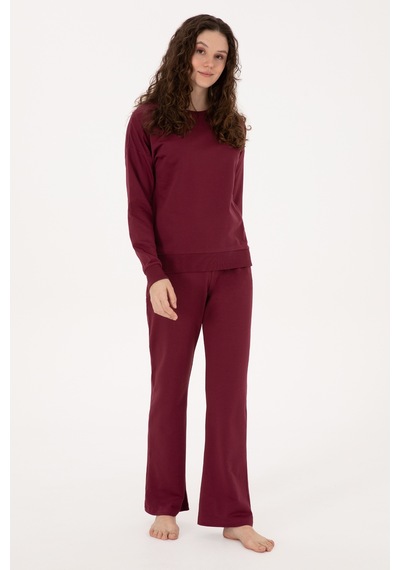 U.S. Polo Assn. Kadın Vişne Yılbaşı Temalı Pijama Takımı 50318899-VR223 U.S. Polo Assn. Kadın Vişne Yılbaşı Temalı Pijama Takımı 50318899-VR223