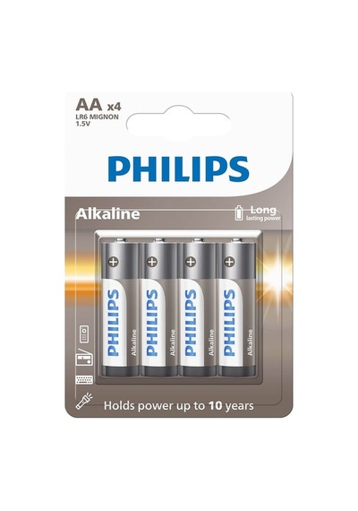Philips Alkalin Aa Kalem Pil Lr6a4b/10 12'li Paket