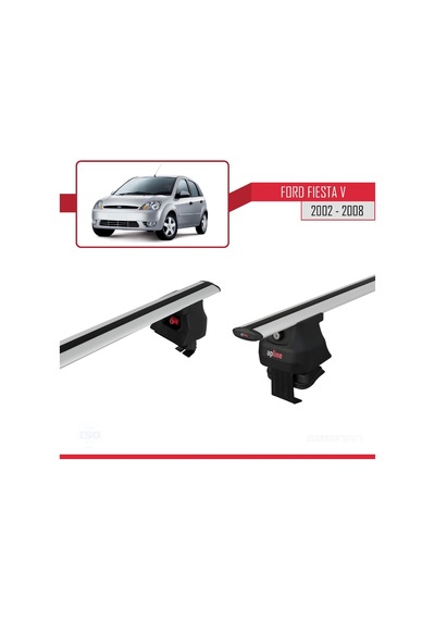 Ford Fiesta V 2002-2008 Arası İle Uyumlu Ace-4 Ara Atkı Tavan Barı Gri