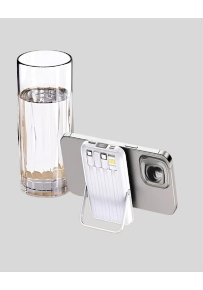 Çoklu Kablo Çıkışlı Taşınabilir Powerbank Kompakt Tasarım Sarı Çoklu Kablo Çıkışlı Taşınabilir Powerbank Kompakt Tasarım Sarı