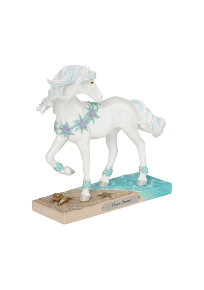 Enesco Boyalı Midilli İzi Okyanus Rüyası Heykelcik, 7,5 İnç, Çok Renkli Standart
