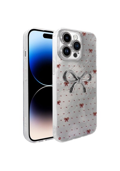 Apple iPhone Uyumlu 14 Pro Max Kılıf Kamera Korumalı Figürlü Zore Ponti Silikon Kapak - Lila
