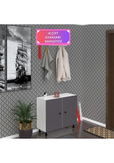 Kenzlife Ayakkabılık Galoş4 Gribyz 53 080 32 Kapaklı 4 Raflı 16 Çift Ayakkabı Kapasitesi Ahşap Kenzlife Ayakkabılık Galoş4 Gribyz 53 080 32 Kapaklı 4 Raflı 16 Çift Ayakkabı Kapasitesi Ahşap
